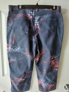 bill blass Blue Denim Jeans with Red Stitching